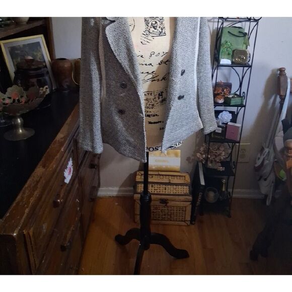 Anthropologie Saturday Sunday Women's Black and White Marled Blazer Jacket XXSP - Picture 11 of 12